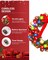 24 Inch Prelit Christmas Wreaths with 60 Lights for Front Door, Vlorart Large Lighted Christmas Wreath with Red Bow, Berries, Colored Balls, Battery Operated with Timer for Home Outdoor Decoration